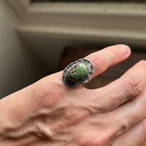 Gorgeous Green Turquoise Pinky ring